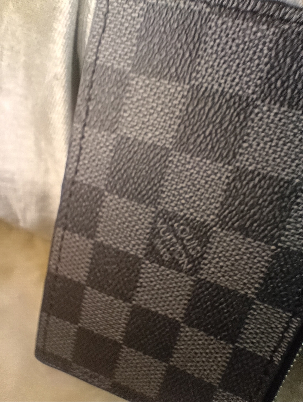 Louis Designer Look Damier Graphite Key Pouch Wallet - Picture 4 of 8